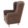 Füles fotel, barna szövet, CHARLOT Füles fotel, barna szövet, CHARLOT