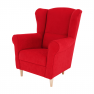 Füles fotel, piros, CHARLOT