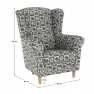 füles fotel, szövet patchwork N1, CHARLOT