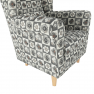 füles fotel, szövet patchwork N1, CHARLOT