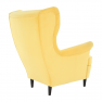 Füles fotel, sárga/wenge, RUFINO