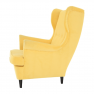 Füles fotel, sárga/wenge, RUFINO