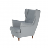 Füles fotel, világosszürke/dió, RUFINO Füles fotel, világosszürke/dió, RUFINO