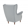 Füles fotel, világosszürke/dió, RUFINO Füles fotel, világosszürke/dió, RUFINO