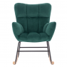 Dizájnos hintaszék, smaragd, KEMARO