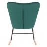 Dizájnos hintaszék, smaragd, KEMARO