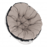 Forgó fotel párnával, fehér/taupe/fekete, TRISS BIG Forgó fotel párnával, fehér/taupe/fekete, TRISS BIG