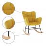 Dizájnos hintaszék, sárga, KEMARO