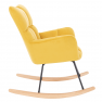 Dizájnos hintaszék, sárga, KEMARO