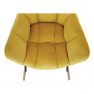 Dizájnos hintaszék, sárga, KEMARO