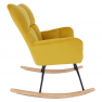 Dizájnos hintaszék, sárga, KEMARO