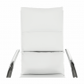 Hintaszék, fehér textilbőr/ fém, ROGER