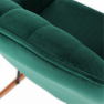 Hintaszék, zöld Velvet anyag, TARAM