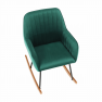 Hintaszék, zöld Velvet anyag, TARAM