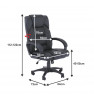 Irodai fotel, fekete textilbőr, SIEMO NEW Irodai fotel, fekete textilbőr, SIEMO NEW