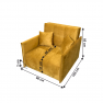 Kinyitható fotel, mustár színű szövet Riviera, ALANA Kinyitható fotel, mustár színű szövet Riviera, ALANA