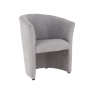 Klub fotel puffal, szürke, ROSE Klub fotel puffal, szürke, ROSE