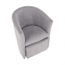Klub fotel puffal, szürke, ROSE Klub fotel puffal, szürke, ROSE
