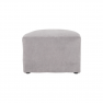 Klub fotel puffal, szürke, ROSE Klub fotel puffal, szürke, ROSE
