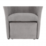 Klub fotel puffal, szürke, ROSE Klub fotel puffal, szürke, ROSE