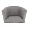 Klub fotel puffal, szürke, ROSE Klub fotel puffal, szürke, ROSE
