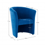 Klub fotel, kék, CUBA Klub fotel, kék, CUBA