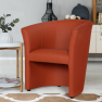 Klub fotel, textilbőr, narancssárga, CUBA