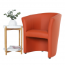 Klub fotel, textilbőr, narancssárga, CUBA