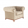 Luxus fotel, világosbarna, TIFANY 1