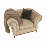 Luxus fotel, világosbarna, TIFANY 1
