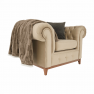 Luxus fotel, világosbarna, TIFANY 1