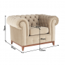 Luxus fotel, világosbarna, TIFANY 1
