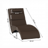 Relax fotel, barna öko bőr, LONG