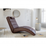 Relax fotel, barna öko bőr, LONG