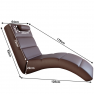 Relax fotel, barna öko bőr, LONG