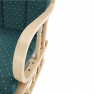 Pihenőfotel zsámollyal, bükkfa, zöld szövet, RELAX GLIDER 87107