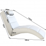 Relax fotel, fehér öko bőr, LONG Relax fotel, fehér öko bőr, LONG