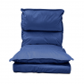 Összecsukható heverő a padlóra, Velvet szövet kék, ULIMA