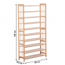 Cipőpolc, 10 soros, bambusz, VERTO