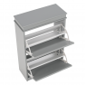 Cipőpolc, 2-soros, szürke, SEBER TYP 1 Cipőpolc, 2-soros, szürke, SEBER TYP 1