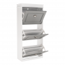 Cipőpolc, 3-soros, szürke/fehér , SEBER TYP 2 Cipőpolc, 3-soros, szürke/fehér , SEBER TYP 2