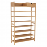 Cipőpolc, 7 soros, bambusz, KATLEY Cipőpolc, 7 soros, bambusz, KATLEY