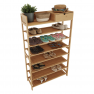 Cipőpolc, 7 soros, bambusz, KATLEY Cipőpolc, 7 soros, bambusz, KATLEY