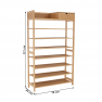 Cipőpolc, 7 soros, bambusz, KATLEY Cipőpolc, 7 soros, bambusz, KATLEY