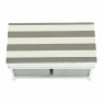 Lóca párnával, 2 fiók, fehér/szürke, SEAT BENCH 2 NEW