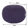 Kötött puff LILA pamut, GOBI TIP 2 Kötött puff LILA pamut, GOBI TIP 2