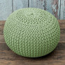 Kötött puff világoszöld pamut, GOBI TIP 1
