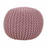 Kötött puff púderrózsaszín pamut, GOBI TIP 1