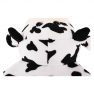 Puff kistehén alakban, Velvet anyag fehér/fekete/natúr, MOLLY