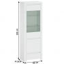 Vitrin 1D1W1S, fehér fényes, LINDY